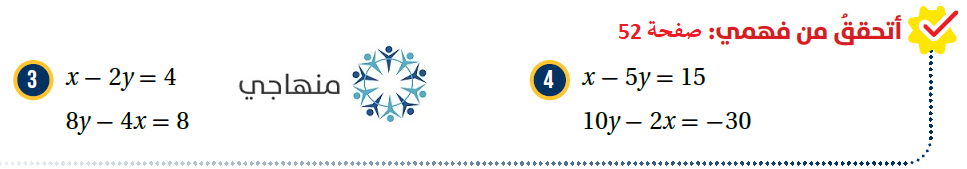 حل نظام معادلتين خطيتين بالتعويض حل نظام معادلتين خطيتين بالتعويض